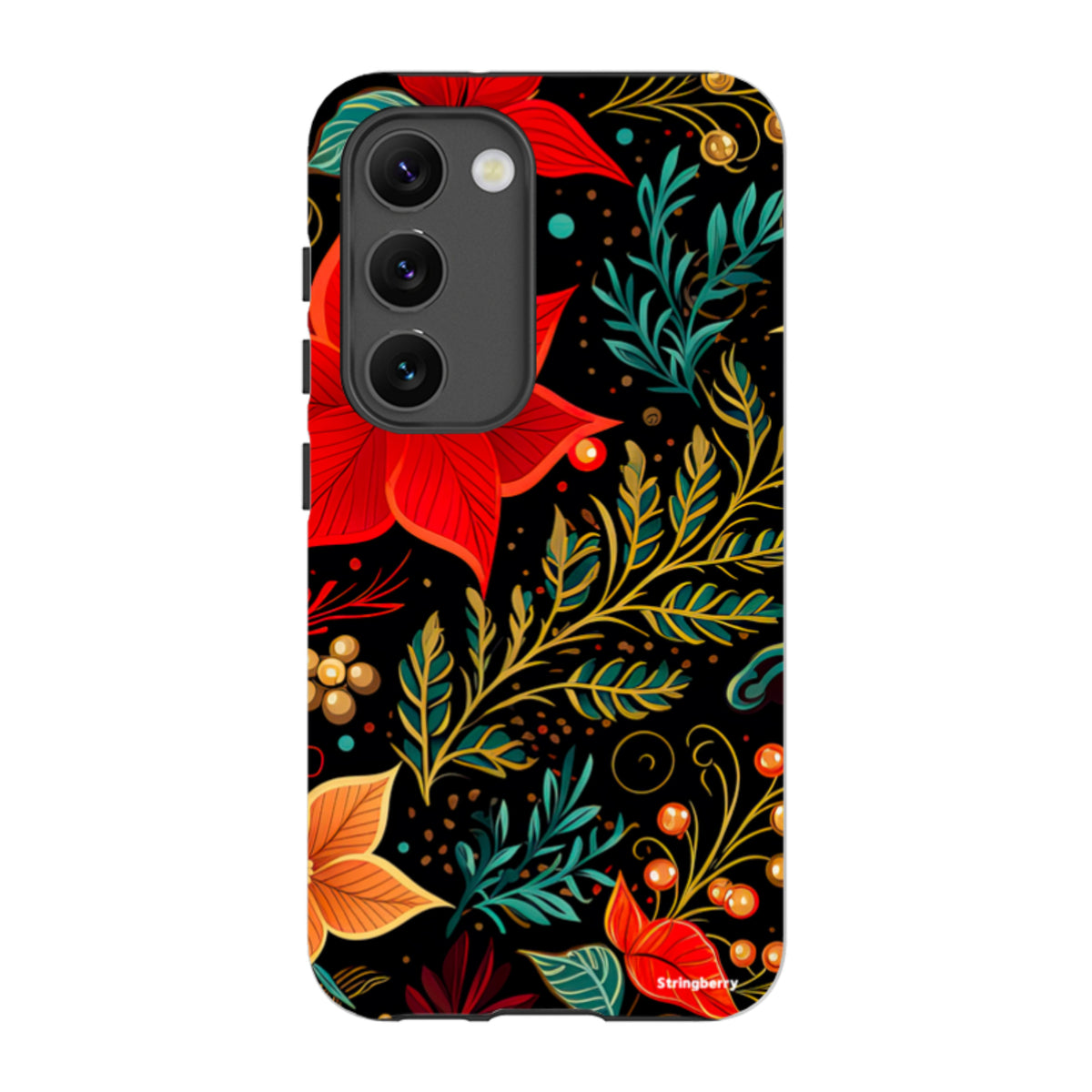 Samsung Tough Case -Red Winter Floral II