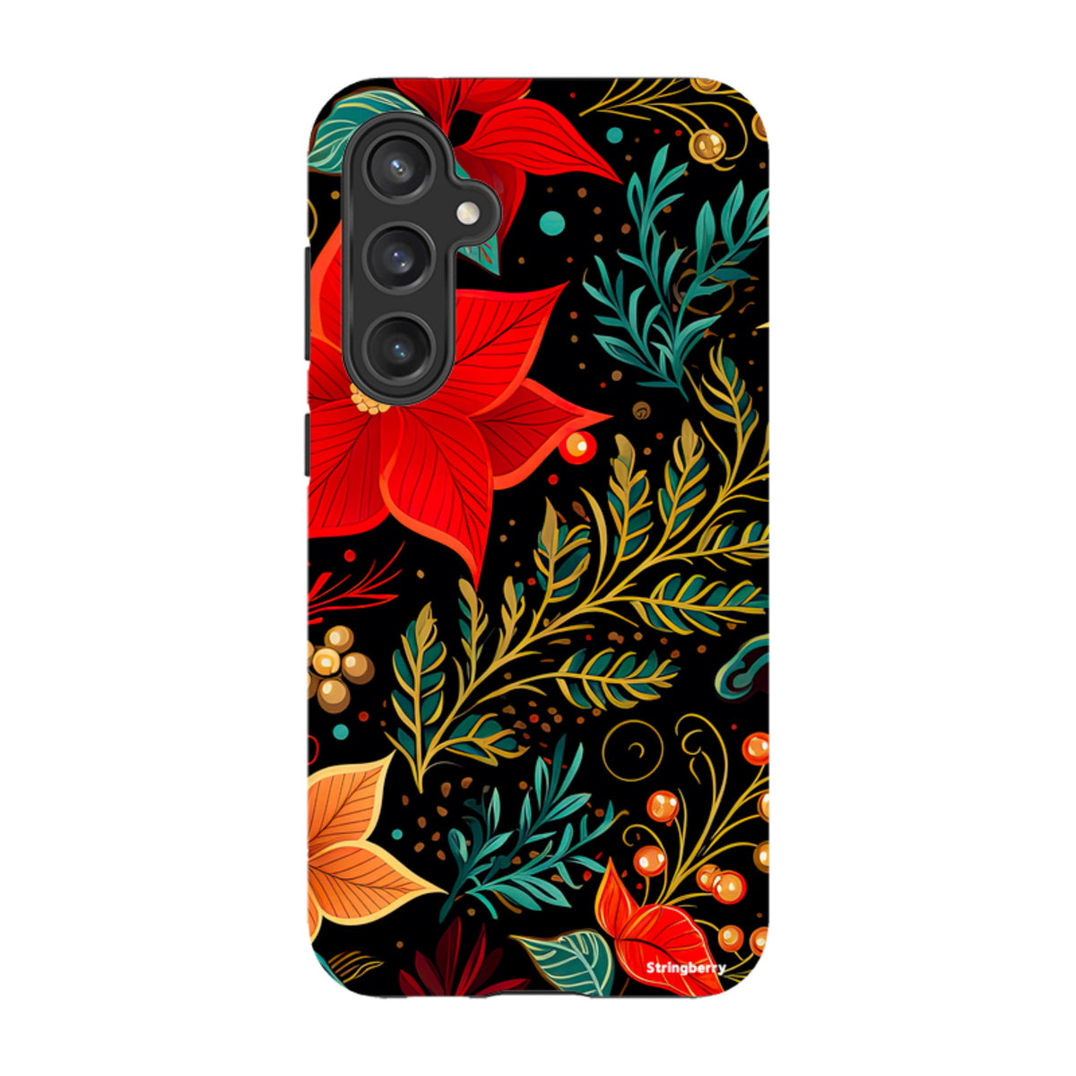 Samsung Tough Case -Red Winter Floral II
