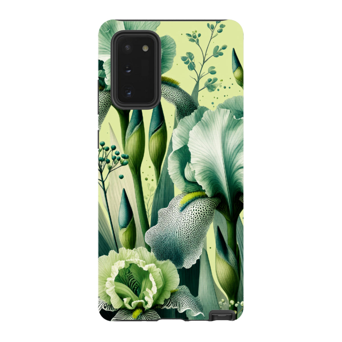 Samsung Tough Case - Sage Green Iris Floral