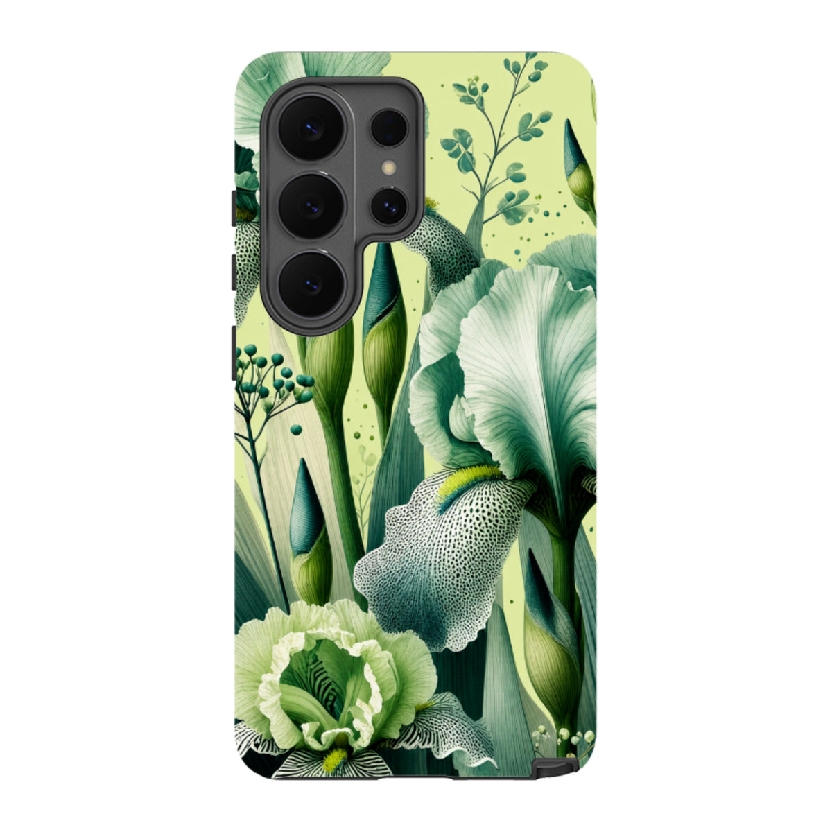 Samsung Tough Case - Sage Green Iris Floral