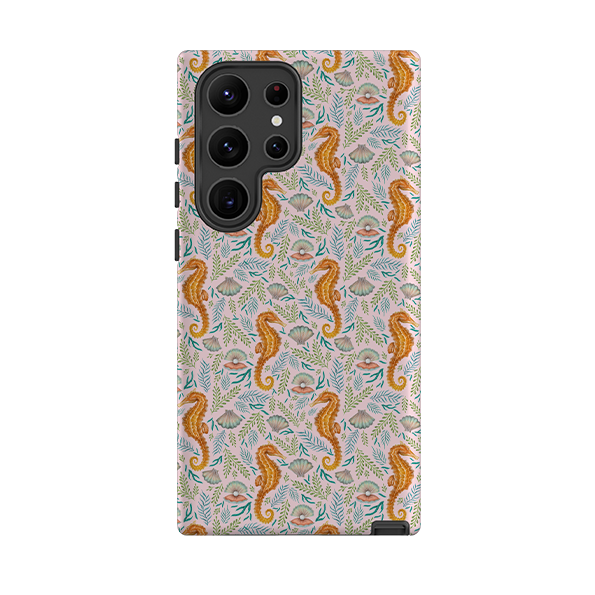 Samsung Tough Case - Seahorse Pink By Catherine Rowe