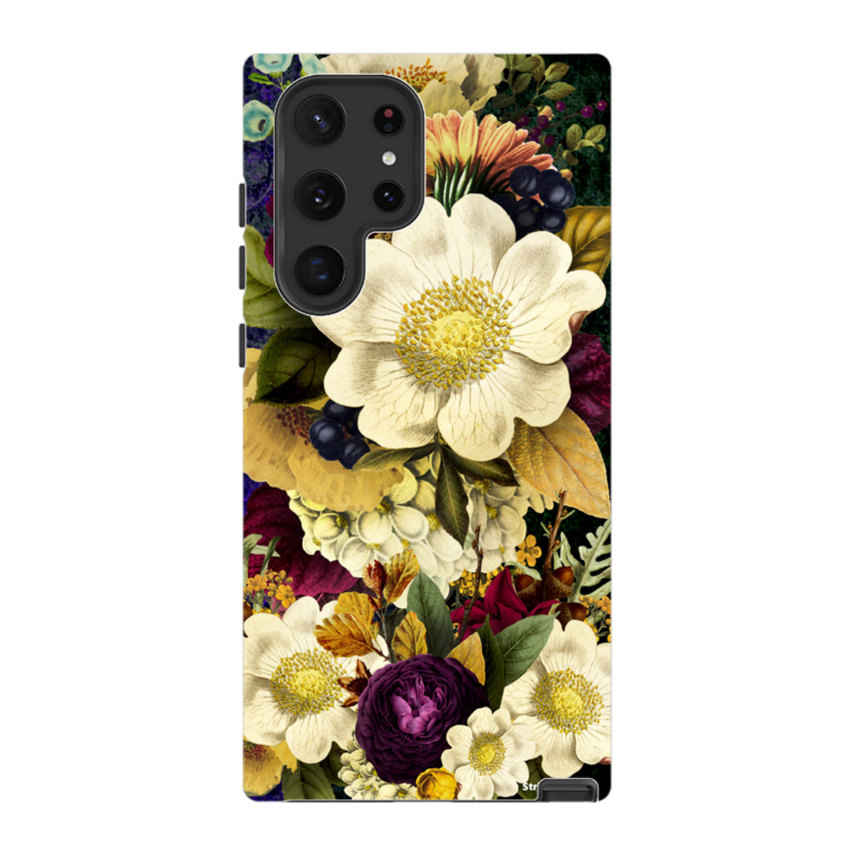 Samsung Tough Case featuring a vibrant, high-definition floral Surreal art print with a protective dual-layer design.