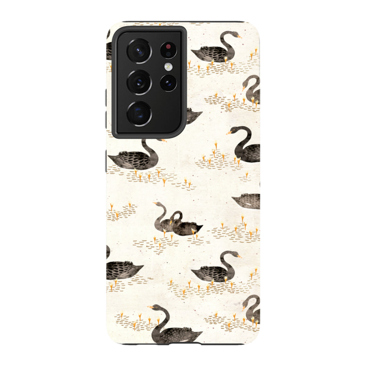 Samsung Tough Case - Swans Cream By Katherine Quinn