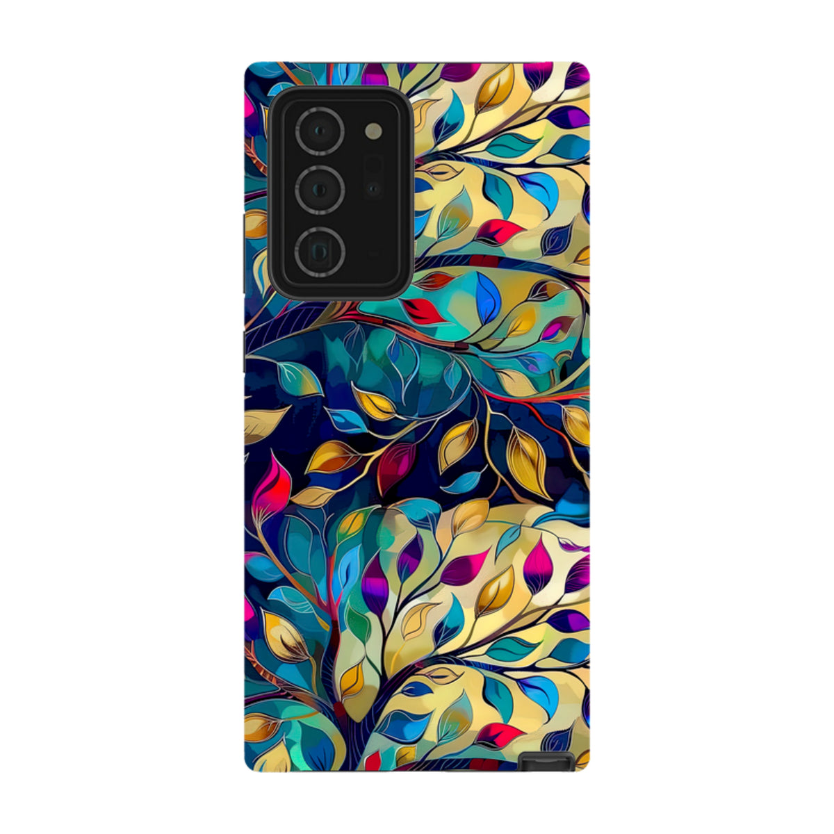 Samsung Tough Case - Teal Leaves