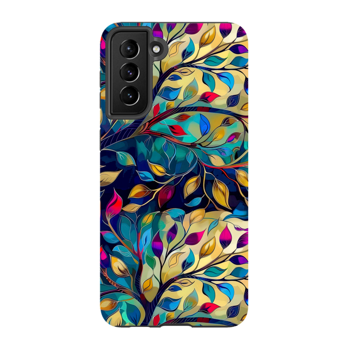Samsung Tough Case - Teal Leaves