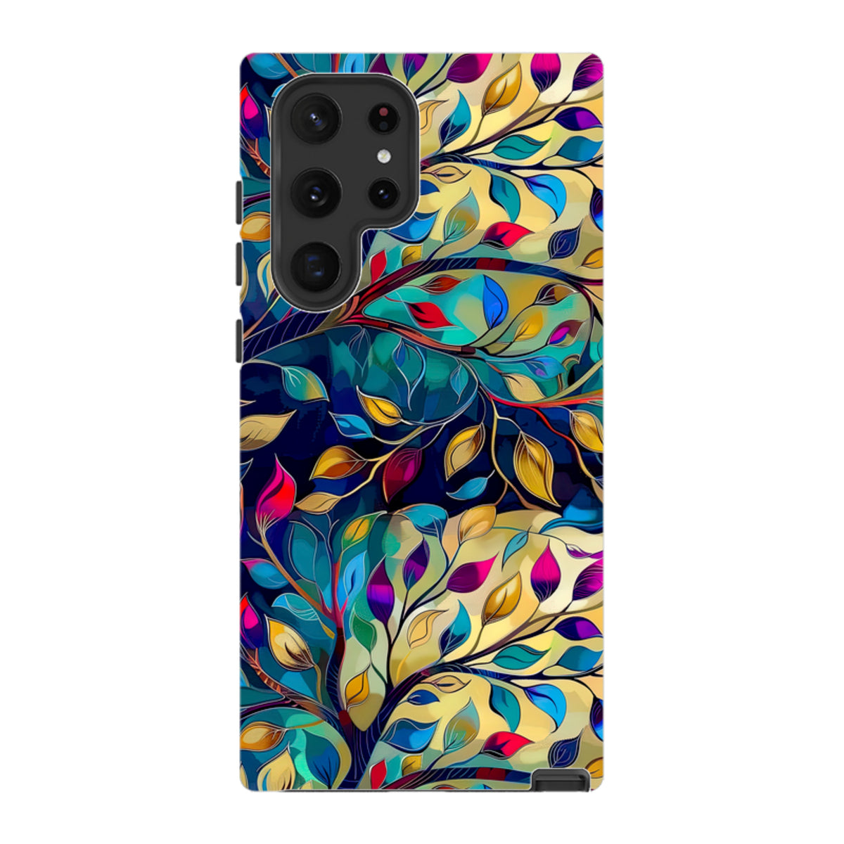 Samsung Tough Case - Teal Leaves