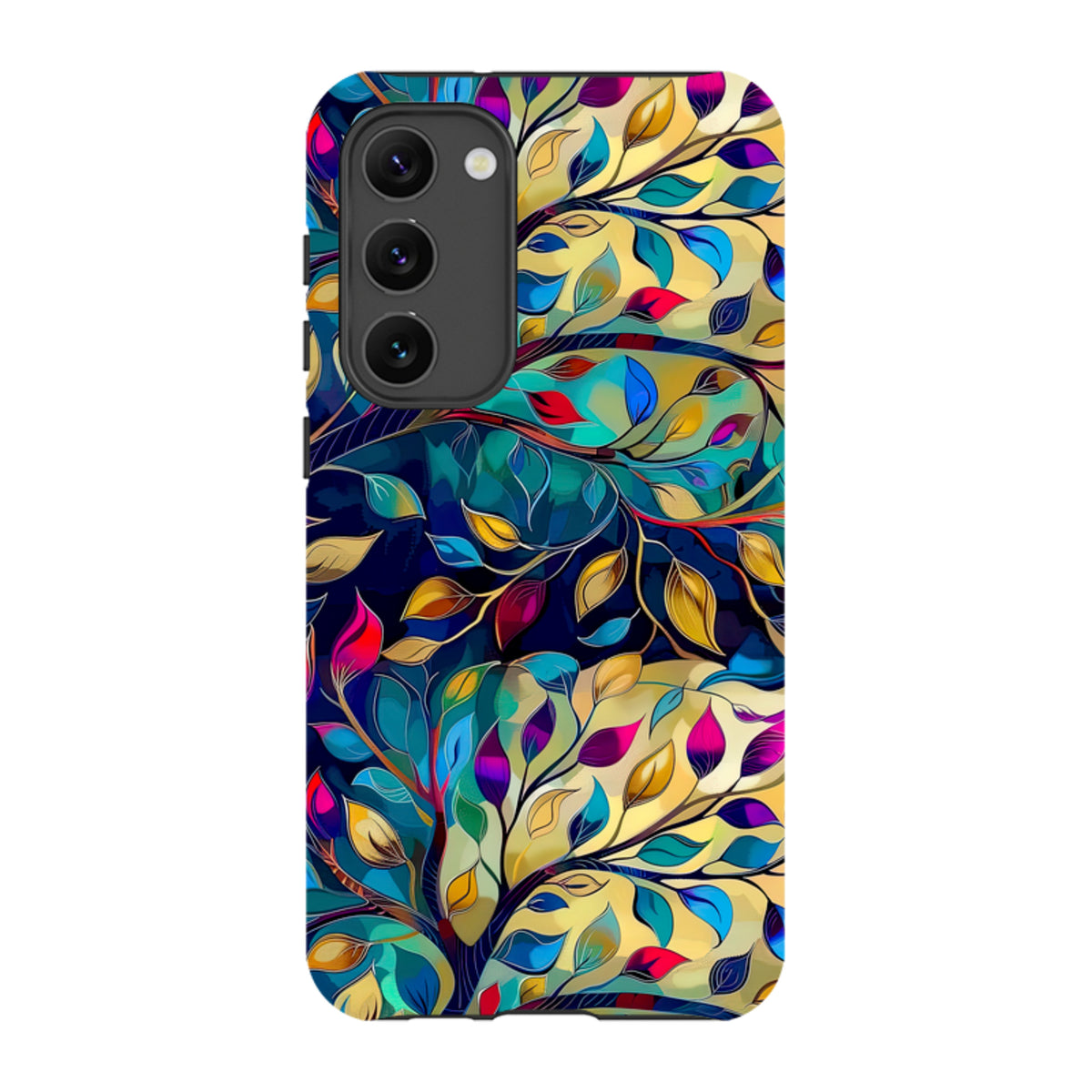 Samsung Tough Case - Teal Leaves