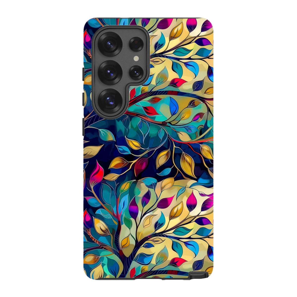 Samsung Tough Case - Teal Leaves