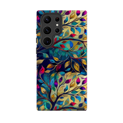 Samsung Tough Case - Teal Leaves