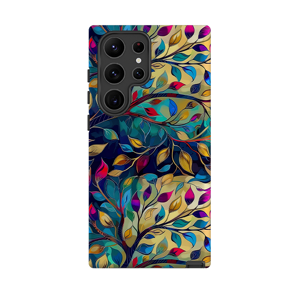 Samsung Tough Case - Teal Leaves
