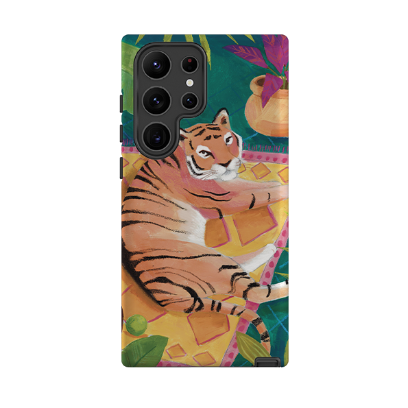 Samsung Tough Case - Tiger In Palms By Bex Parkin