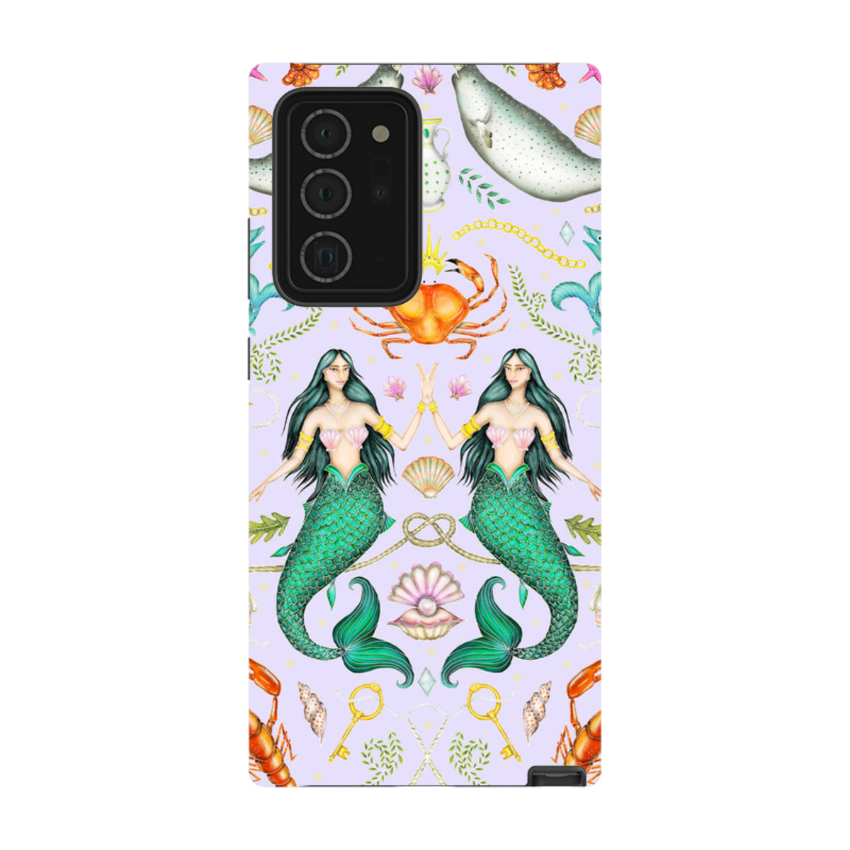 Samsung Tough Case - Tritons Treasure Lilac By Catherine Rowe