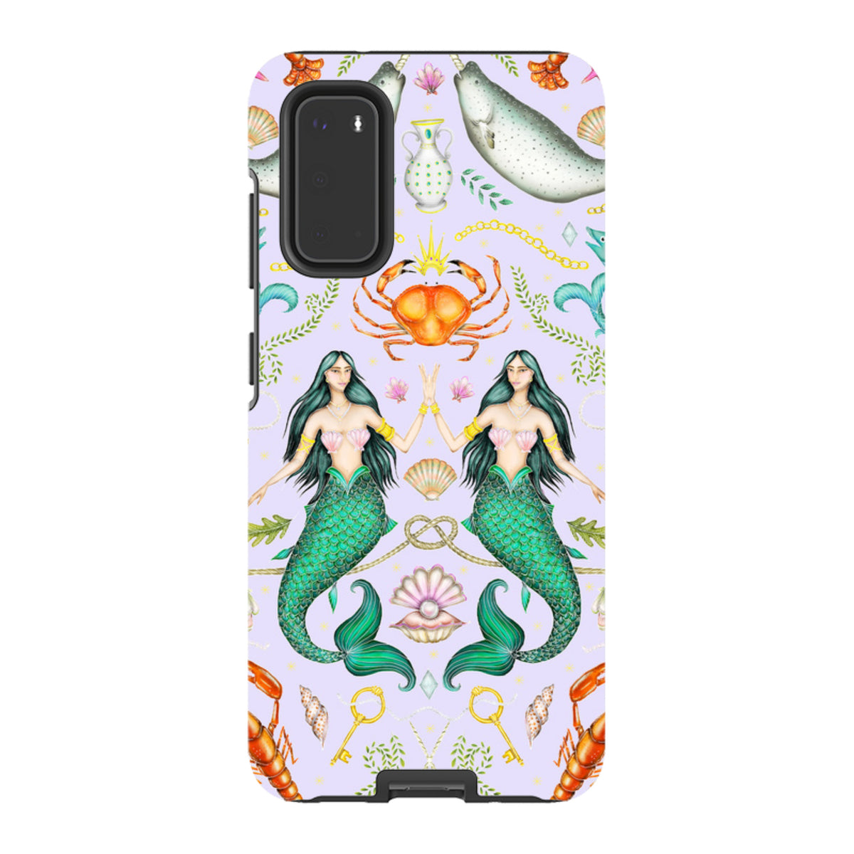 Samsung Tough Case - Tritons Treasure Lilac By Catherine Rowe