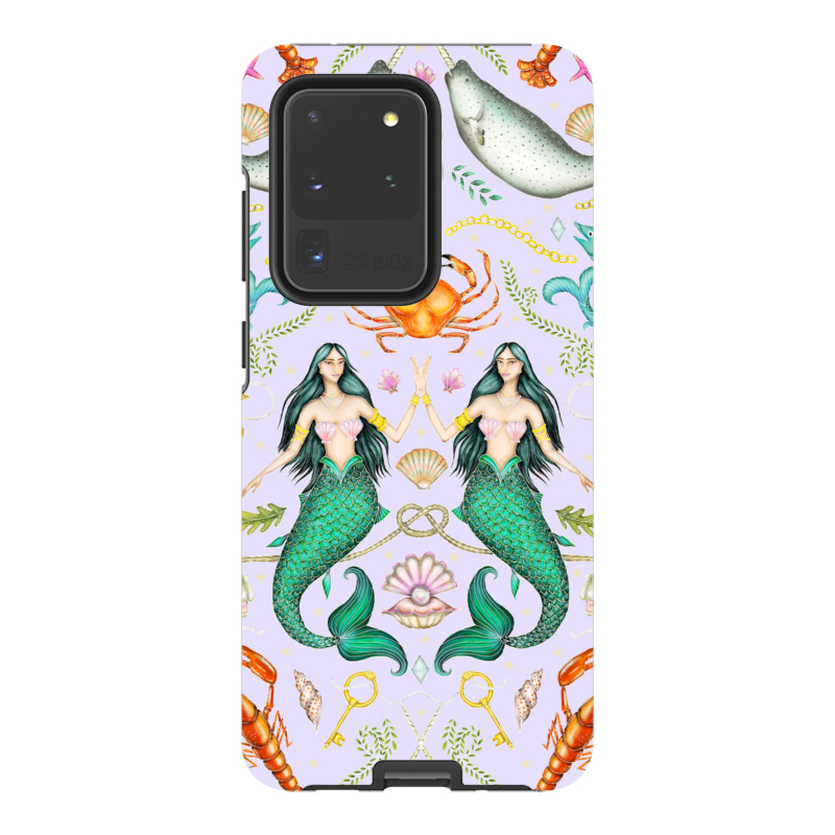Samsung Tough Case - Tritons Treasure Lilac By Catherine Rowe