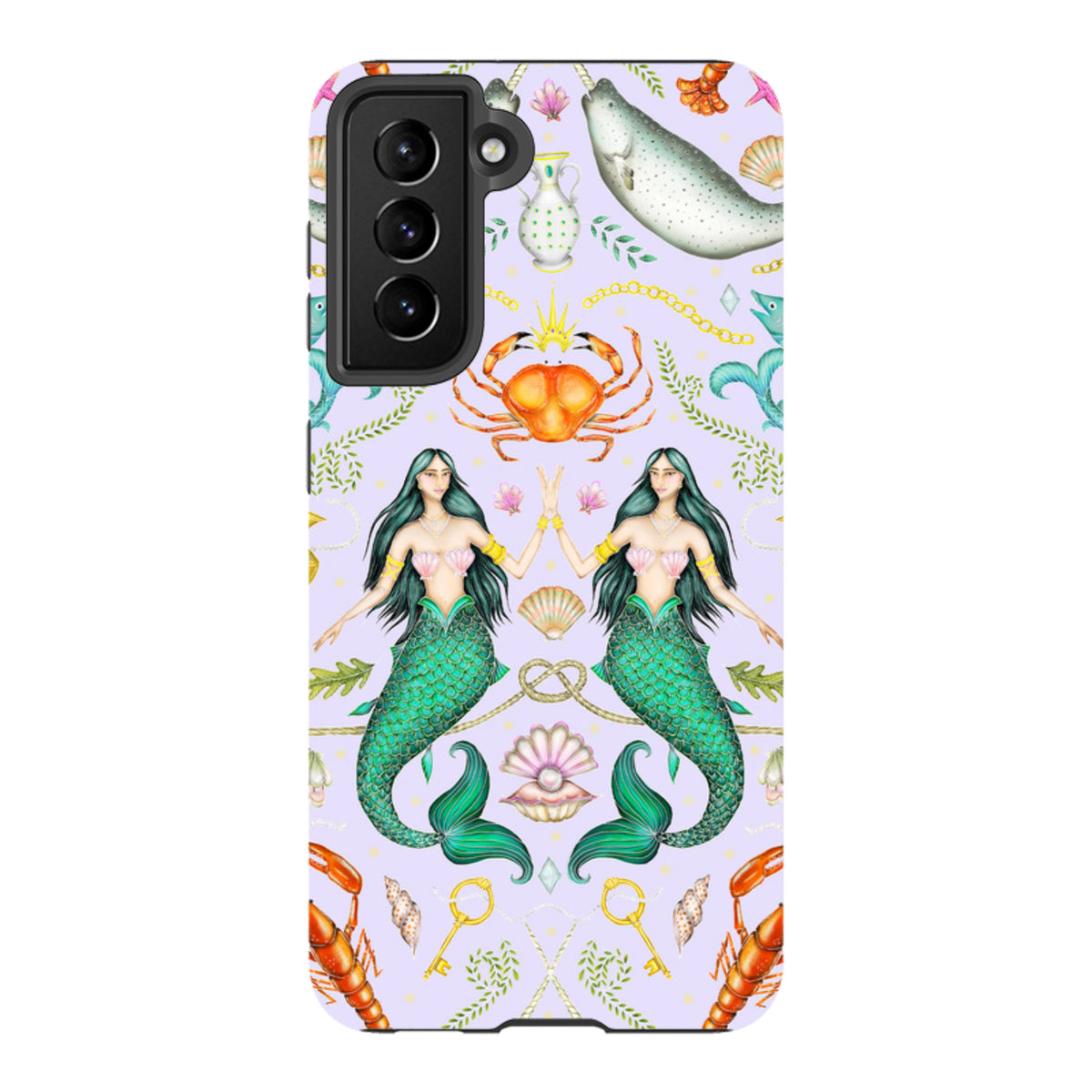 Samsung Tough Case - Tritons Treasure Lilac By Catherine Rowe