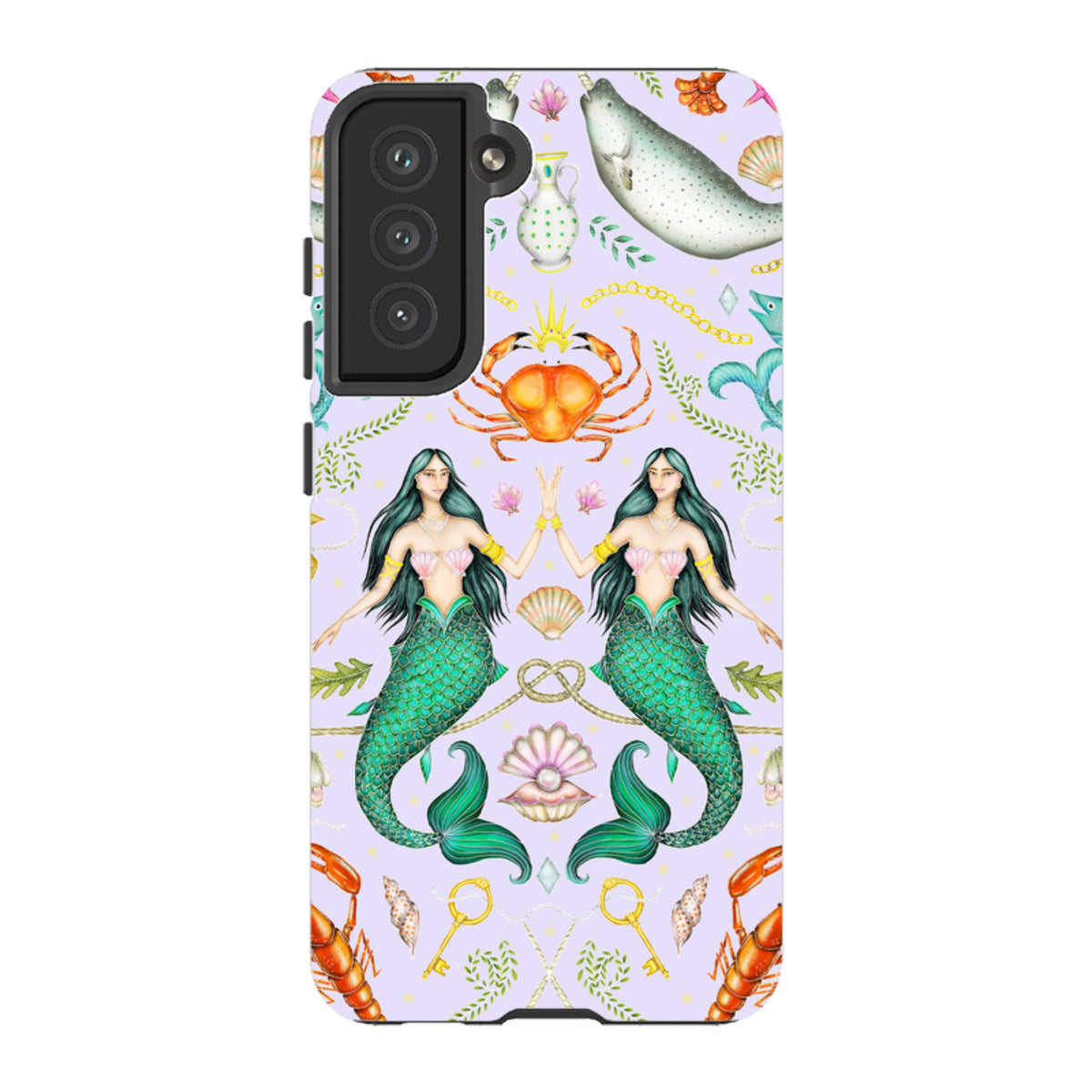 Samsung Tough Case - Tritons Treasure Lilac By Catherine Rowe