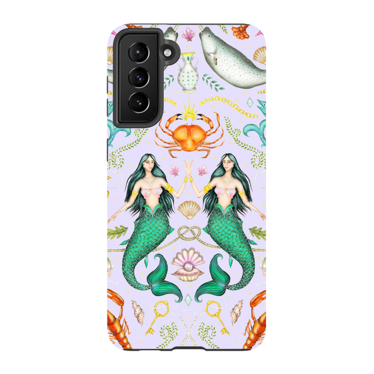 Samsung Tough Case - Tritons Treasure Lilac By Catherine Rowe