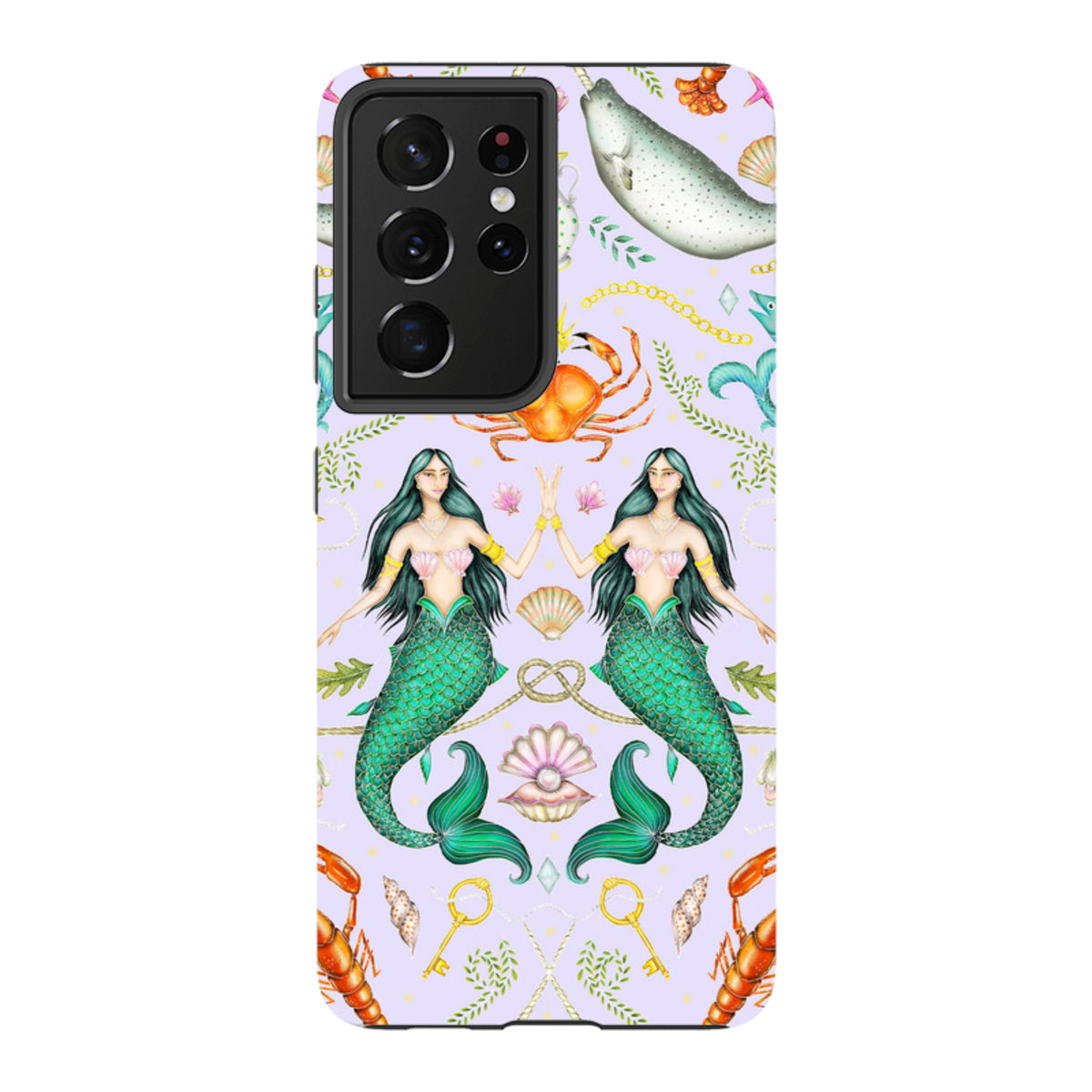 Samsung Tough Case - Tritons Treasure Lilac By Catherine Rowe