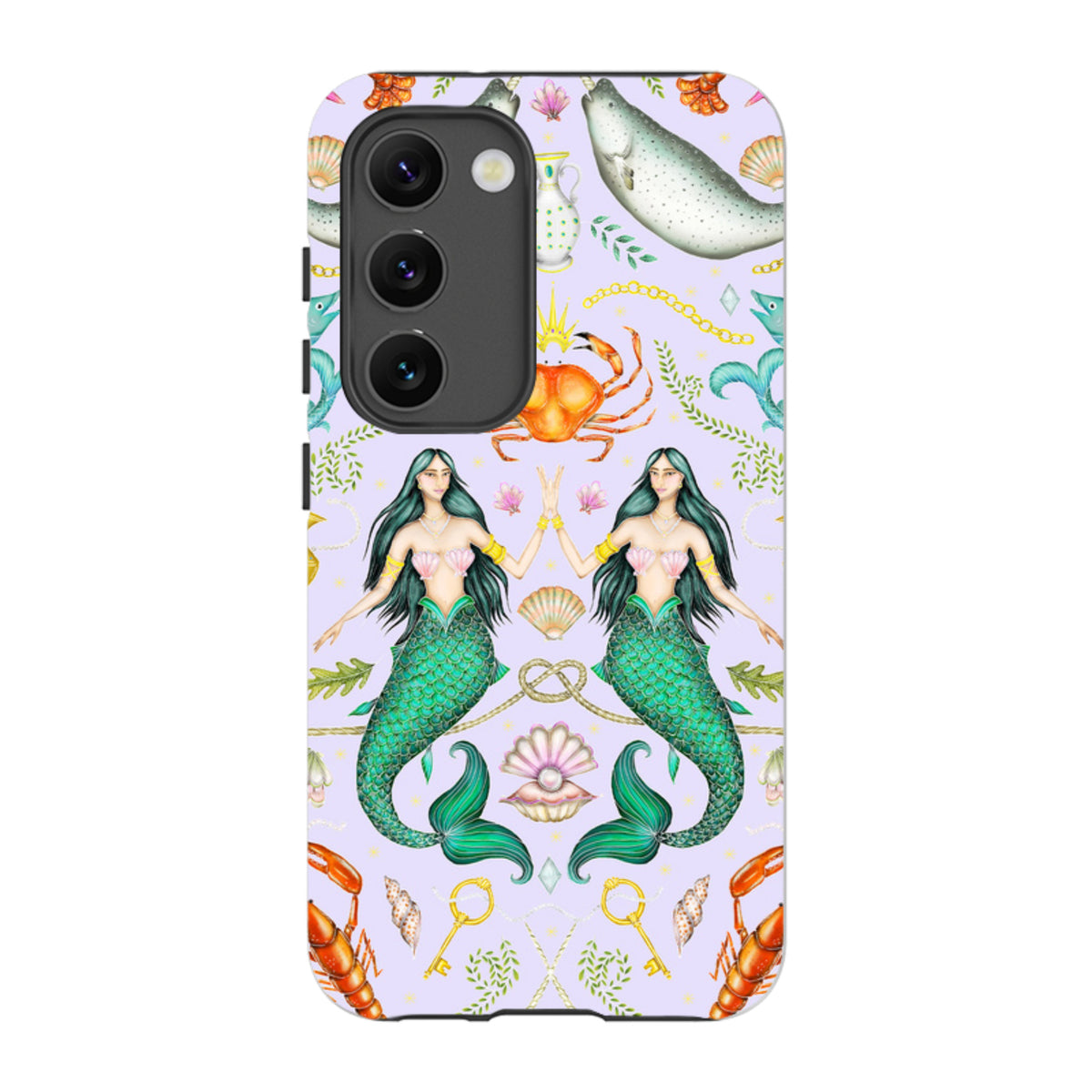 Samsung Tough Case - Tritons Treasure Lilac By Catherine Rowe