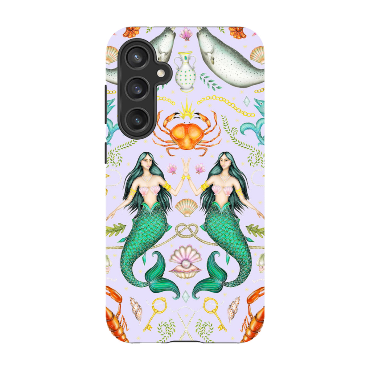 Samsung Tough Case - Tritons Treasure Lilac By Catherine Rowe