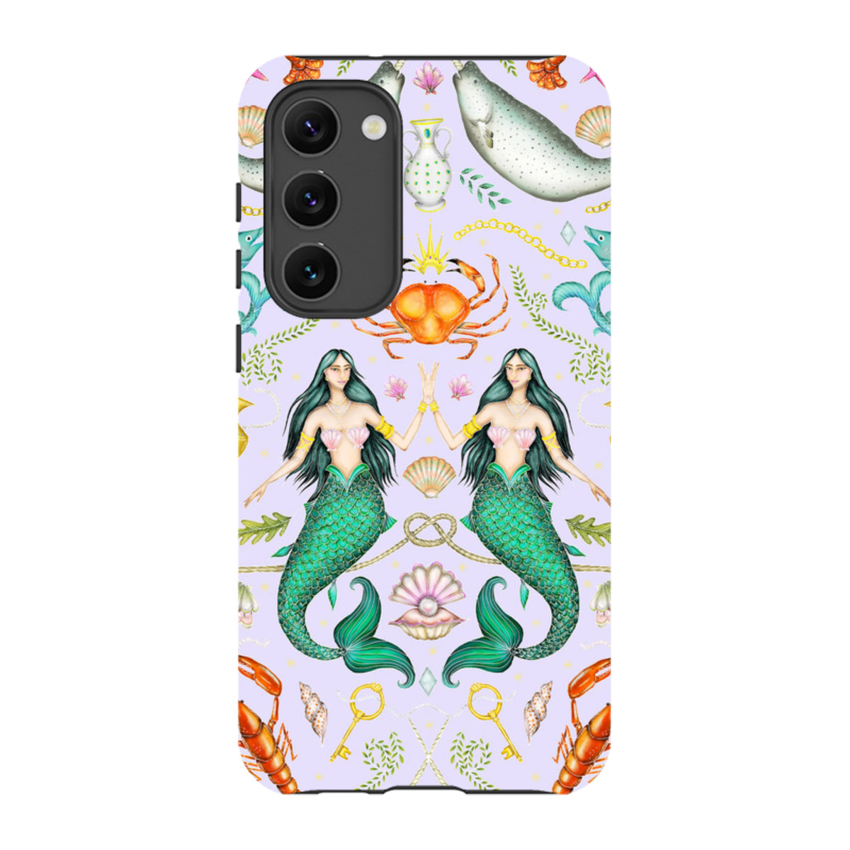 Samsung Tough Case - Tritons Treasure Lilac By Catherine Rowe