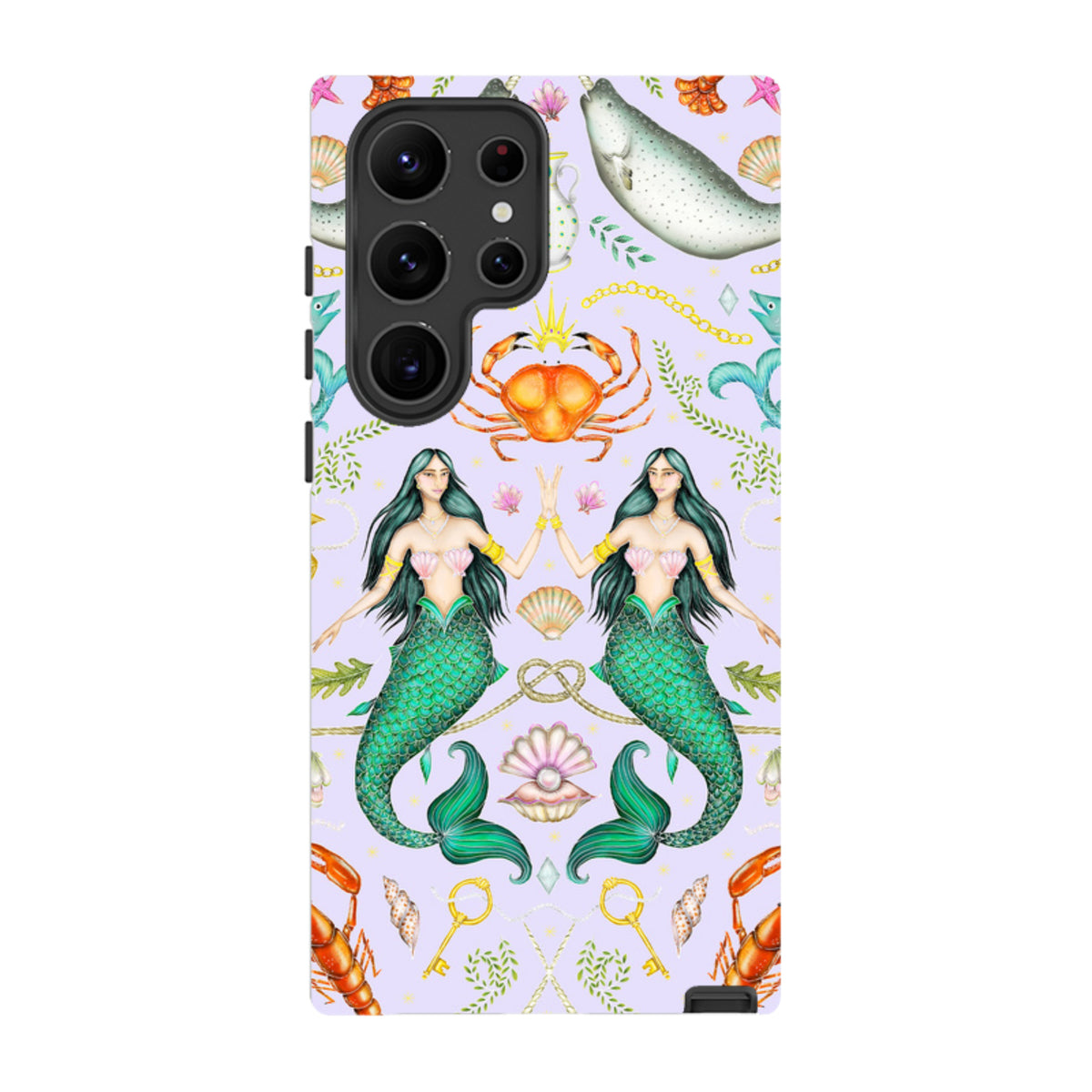 Samsung Tough Case - Tritons Treasure Lilac By Catherine Rowe