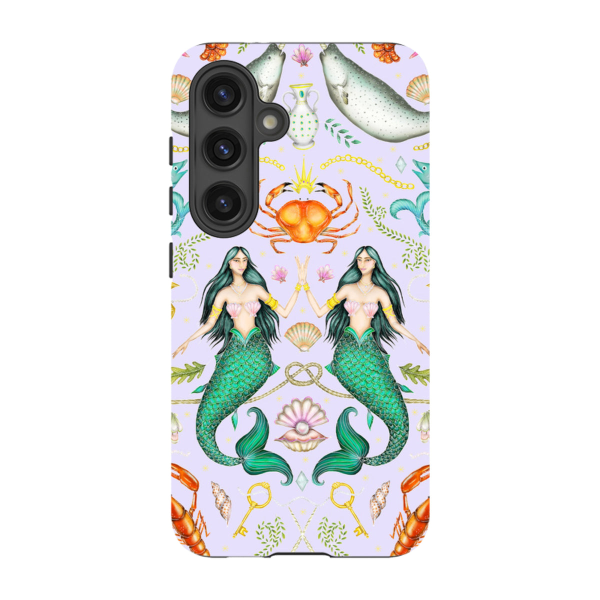 Samsung Tough Case - Tritons Treasure Lilac By Catherine Rowe