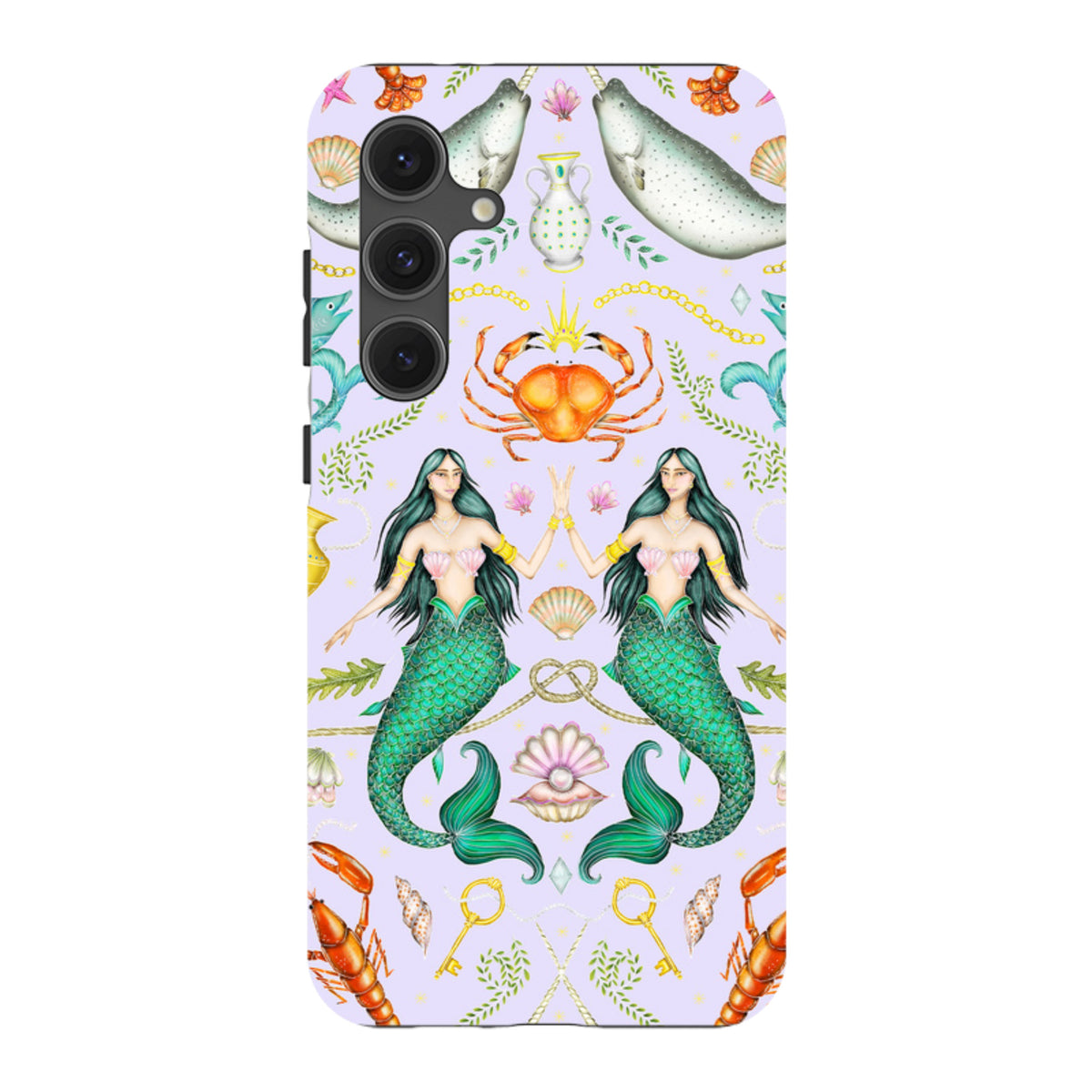 Samsung Tough Case - Tritons Treasure Lilac By Catherine Rowe