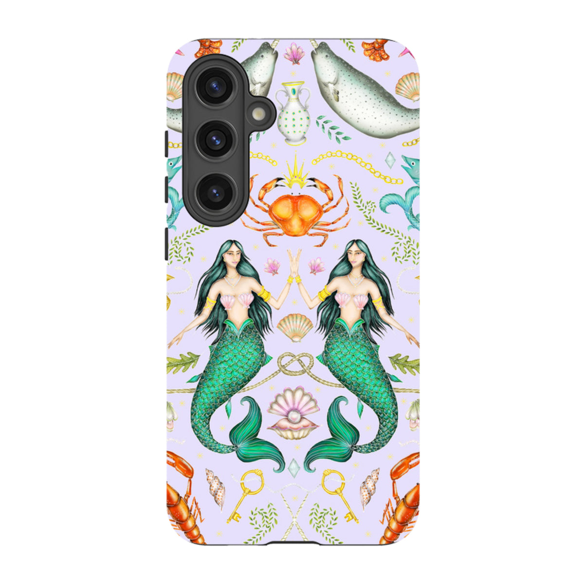 Samsung Tough Case - Tritons Treasure Lilac By Catherine Rowe
