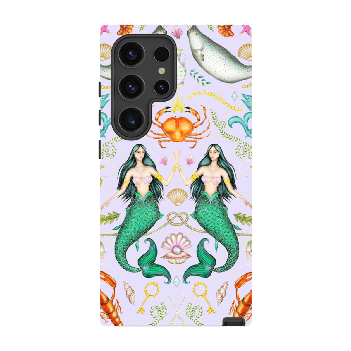 Samsung Tough Case - Tritons Treasure Lilac By Catherine Rowe