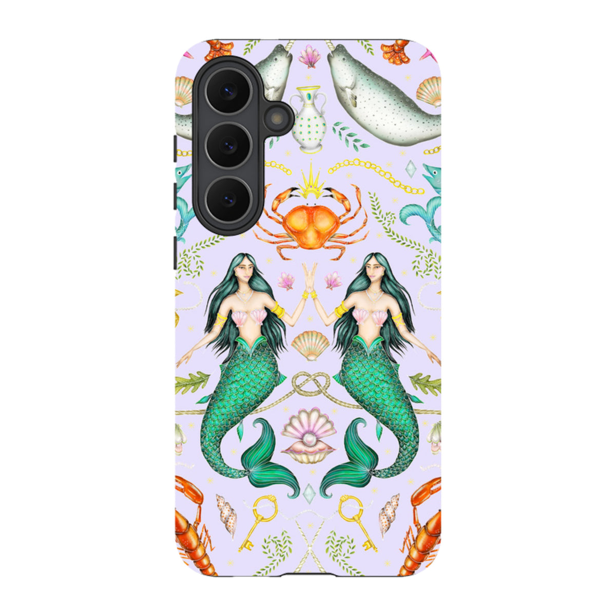 Samsung Tough Case - Tritons Treasure Lilac By Catherine Rowe