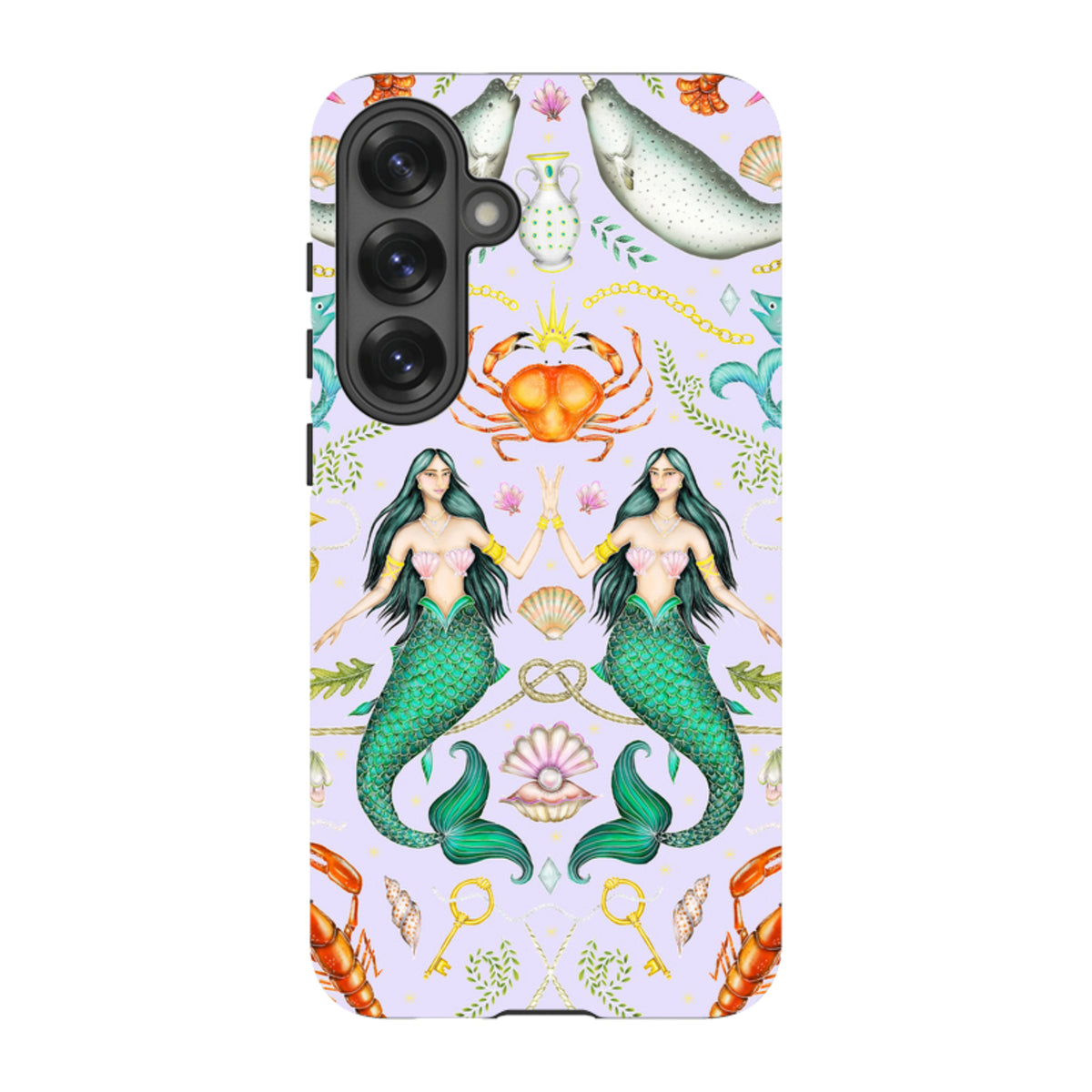 Samsung Tough Case - Tritons Treasure Lilac By Catherine Rowe