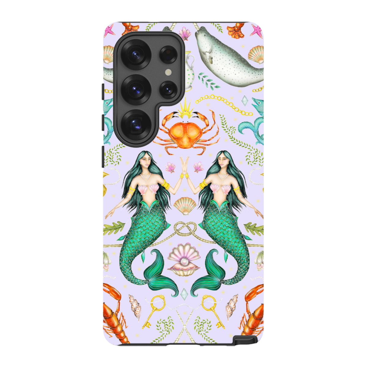 Samsung Tough Case - Tritons Treasure Lilac By Catherine Rowe