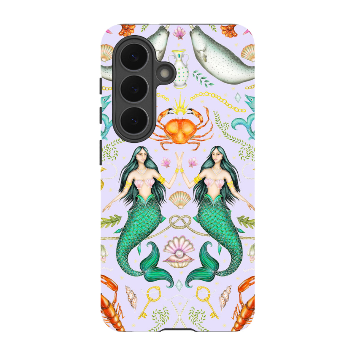 Samsung Tough Case - Tritons Treasure Lilac By Catherine Rowe