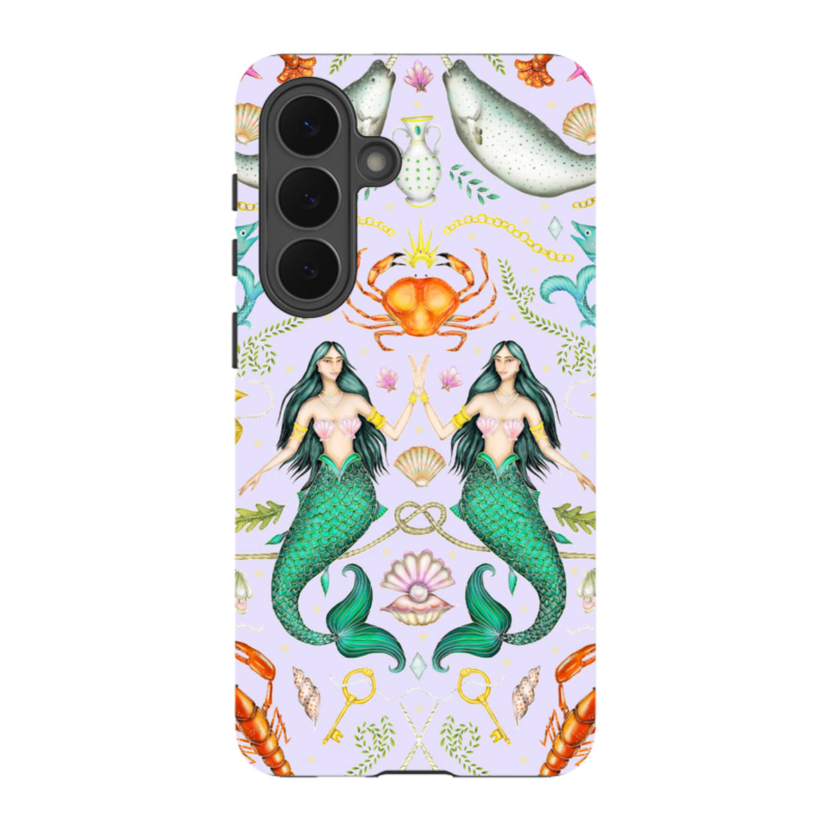 Samsung Tough Case - Tritons Treasure Lilac By Catherine Rowe