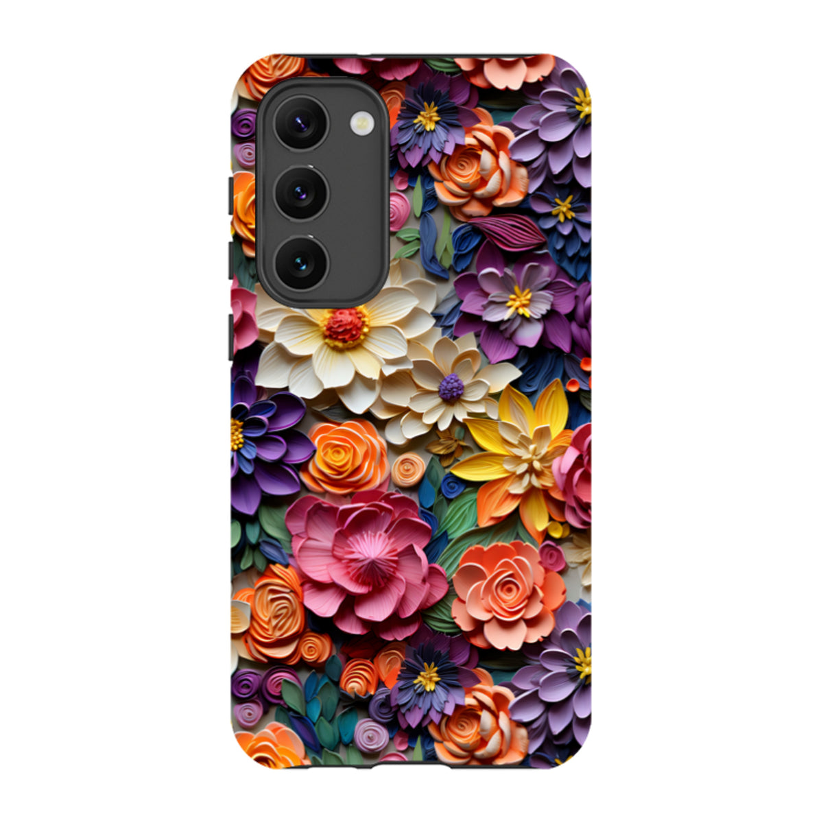 Samsung Tough Case - Violette Blumen
