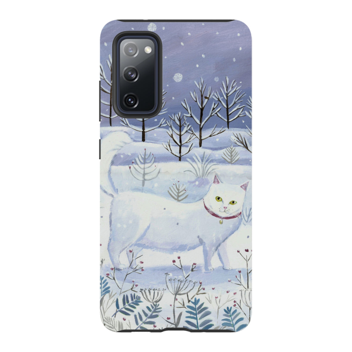 Samsung Tough Case - White Cat By Mary Stubberfield