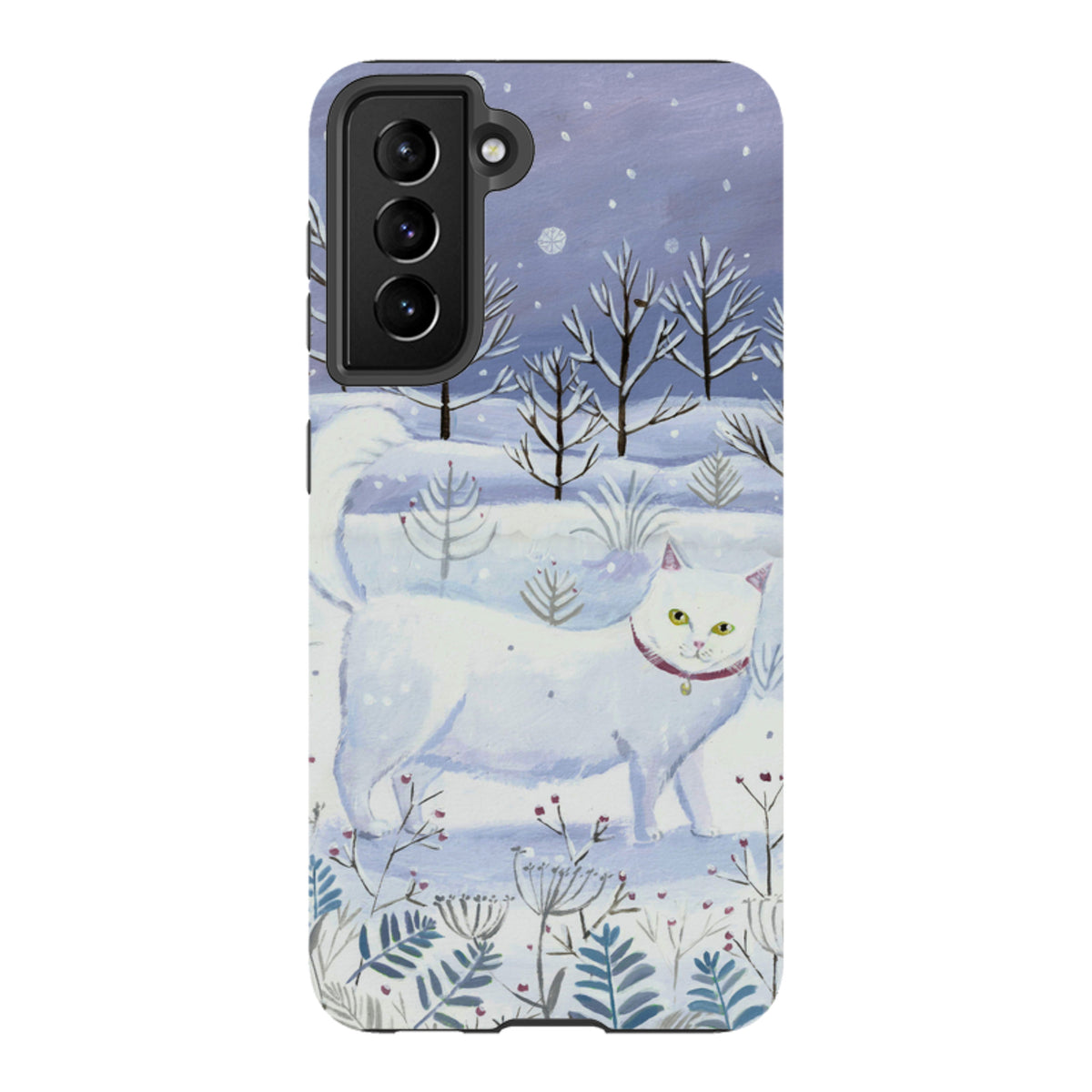 Samsung Tough Case - White Cat By Mary Stubberfield