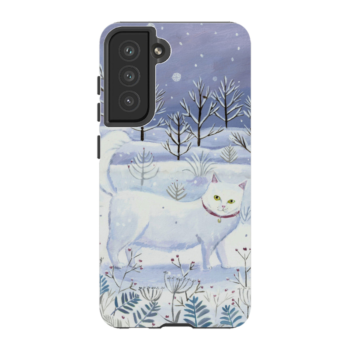 Samsung Tough Case - White Cat By Mary Stubberfield