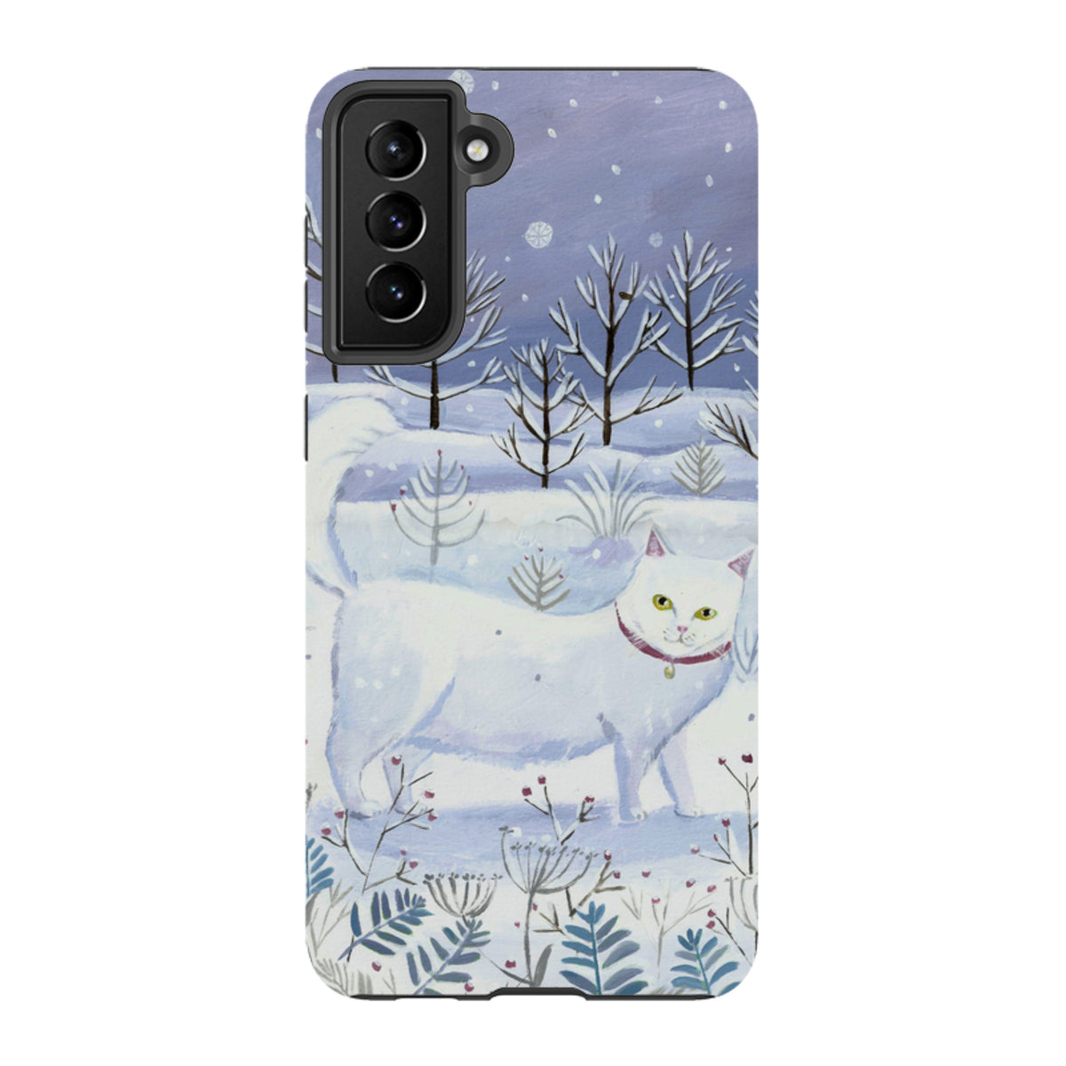 Samsung Tough Case - White Cat By Mary Stubberfield