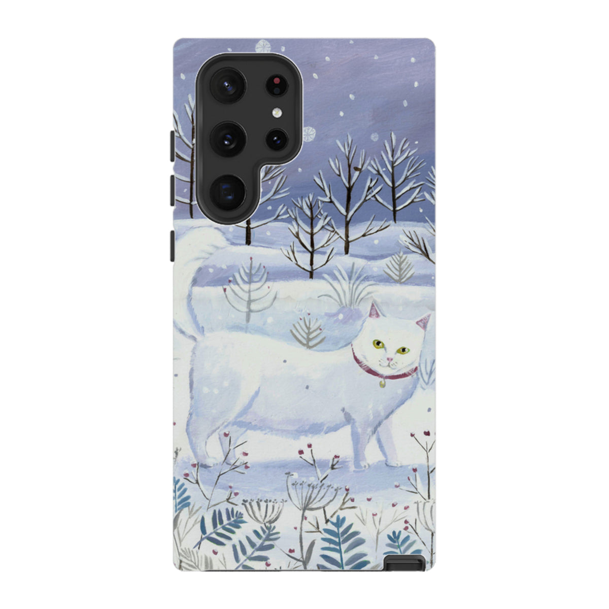 Samsung Tough Case - White Cat By Mary Stubberfield
