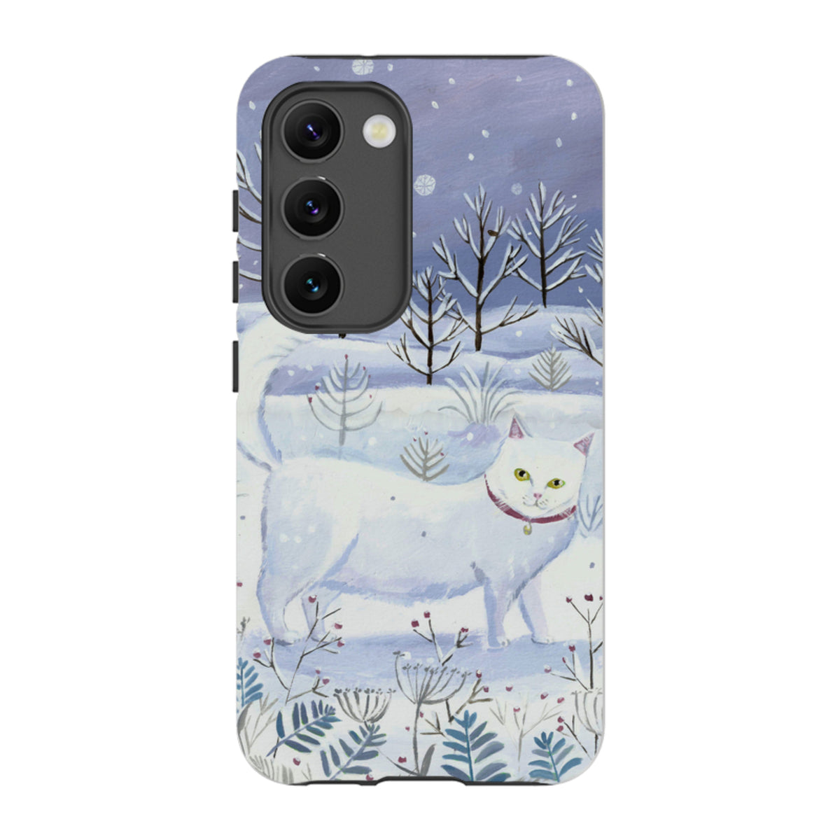 Samsung Tough Case - White Cat By Mary Stubberfield