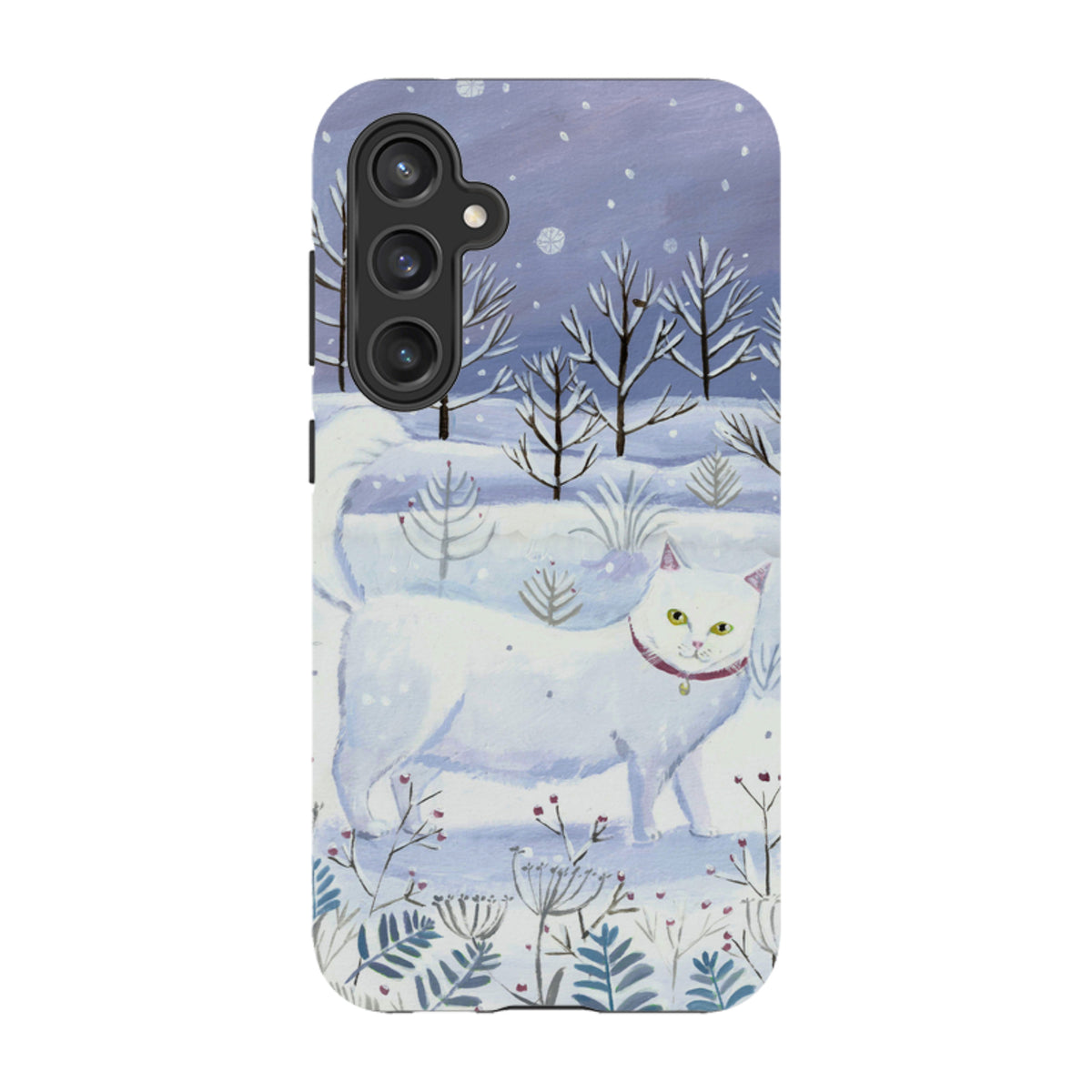 Samsung Tough Case - White Cat By Mary Stubberfield