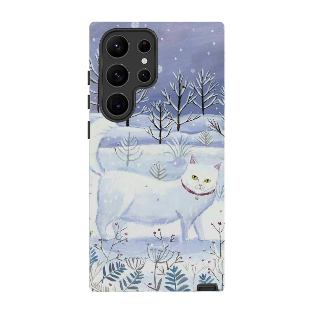 Samsung Tough Case - White Cat By Mary Stubberfield