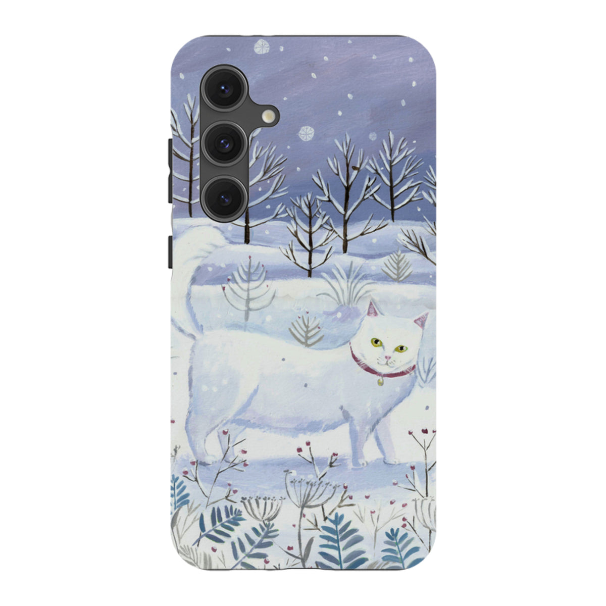 Samsung Tough Case - White Cat By Mary Stubberfield