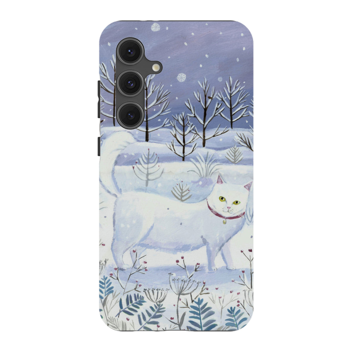 Samsung Tough Case - White Cat By Mary Stubberfield