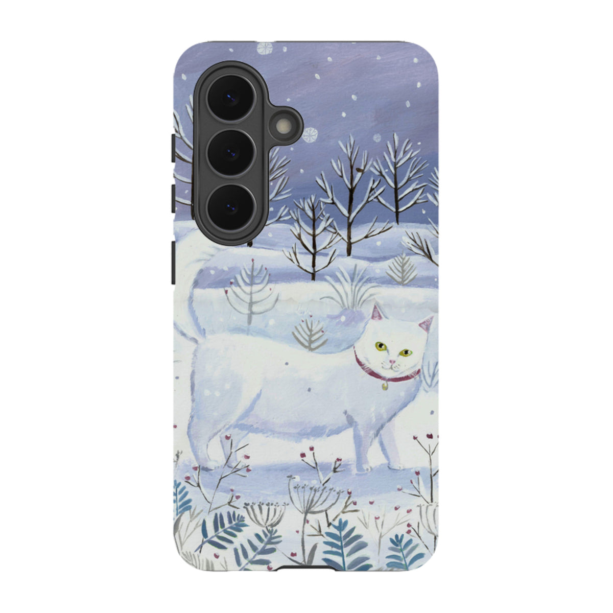 Samsung Tough Case - White Cat By Mary Stubberfield
