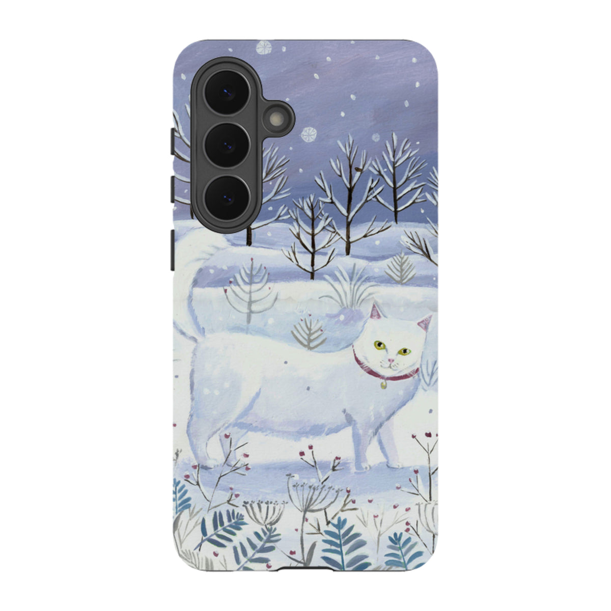 Samsung Tough Case - White Cat By Mary Stubberfield