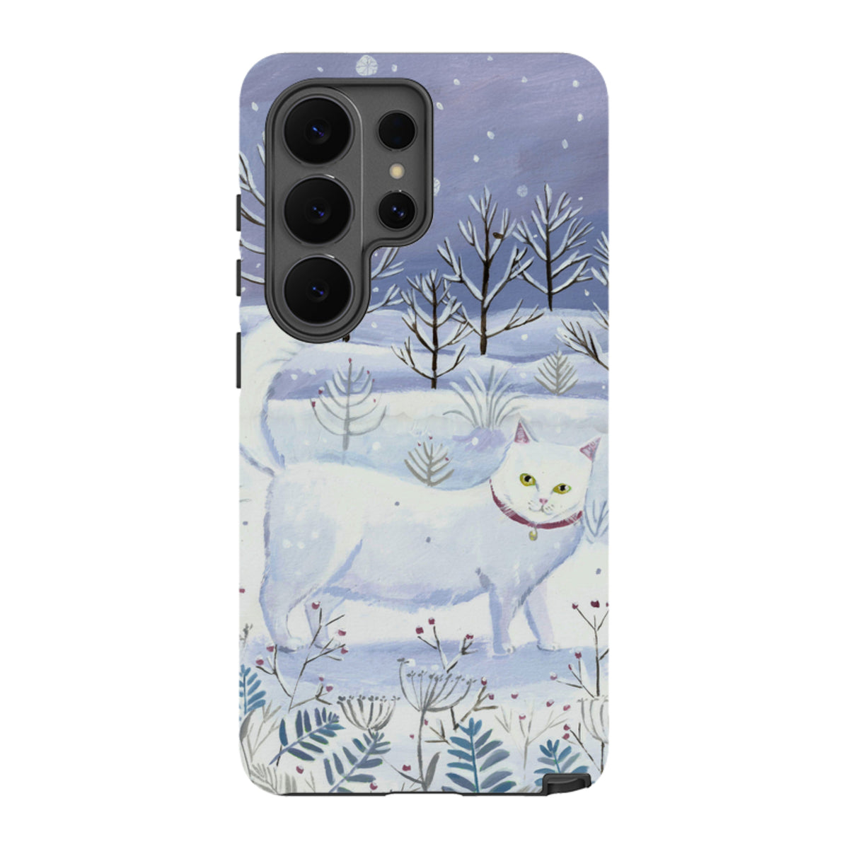 Samsung Tough Case - White Cat By Mary Stubberfield