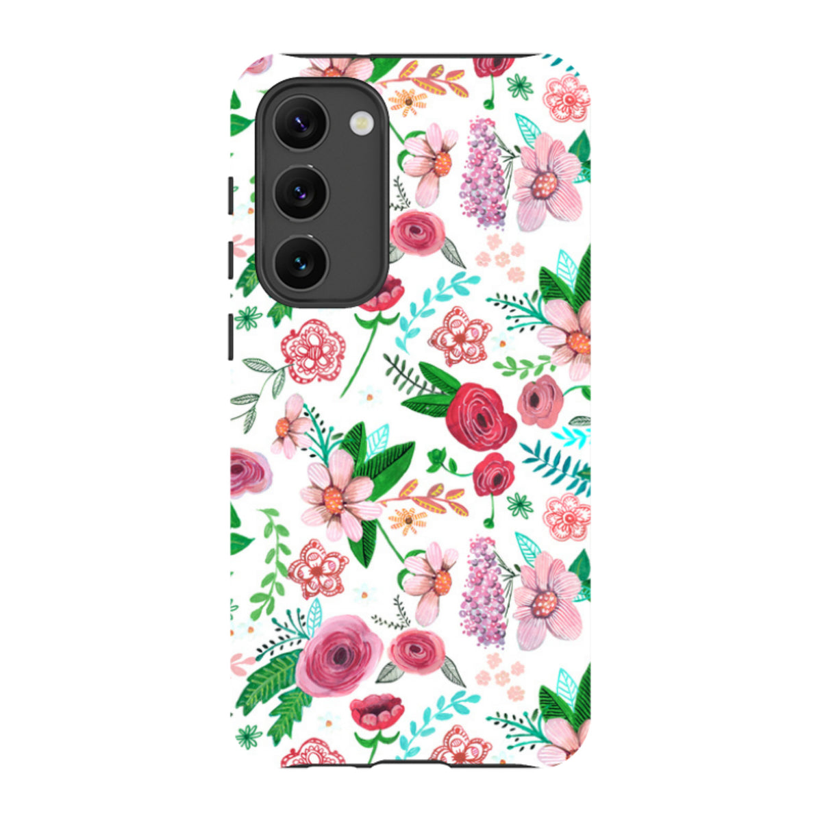 Samsung Tough Case – Weißes Blumenmuster von Caroline Bonne Muller